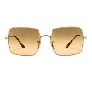 Ray-Ban Square Evolve sunglasses, gold & gray gradient orange